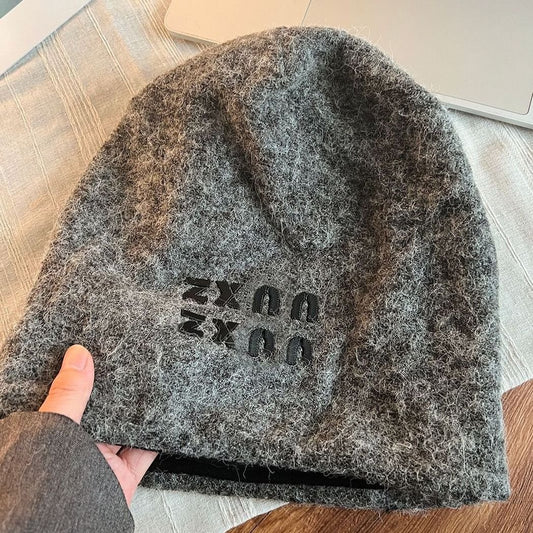 Autumn & Winter Lazy Wind Wool Heap Hat – Korean - Style Warmth - 5814005146474