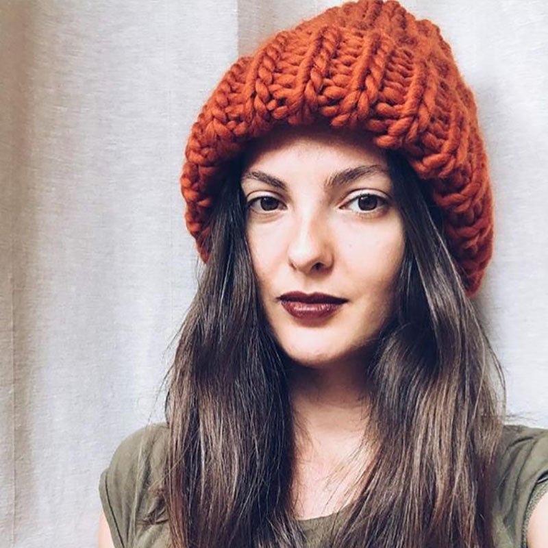 Faux Fur Knitted Beanie Hat – Chunky, Warm Winter Hat for Women - 9361B7D986864AEA89AA3AC8FEFA0F52