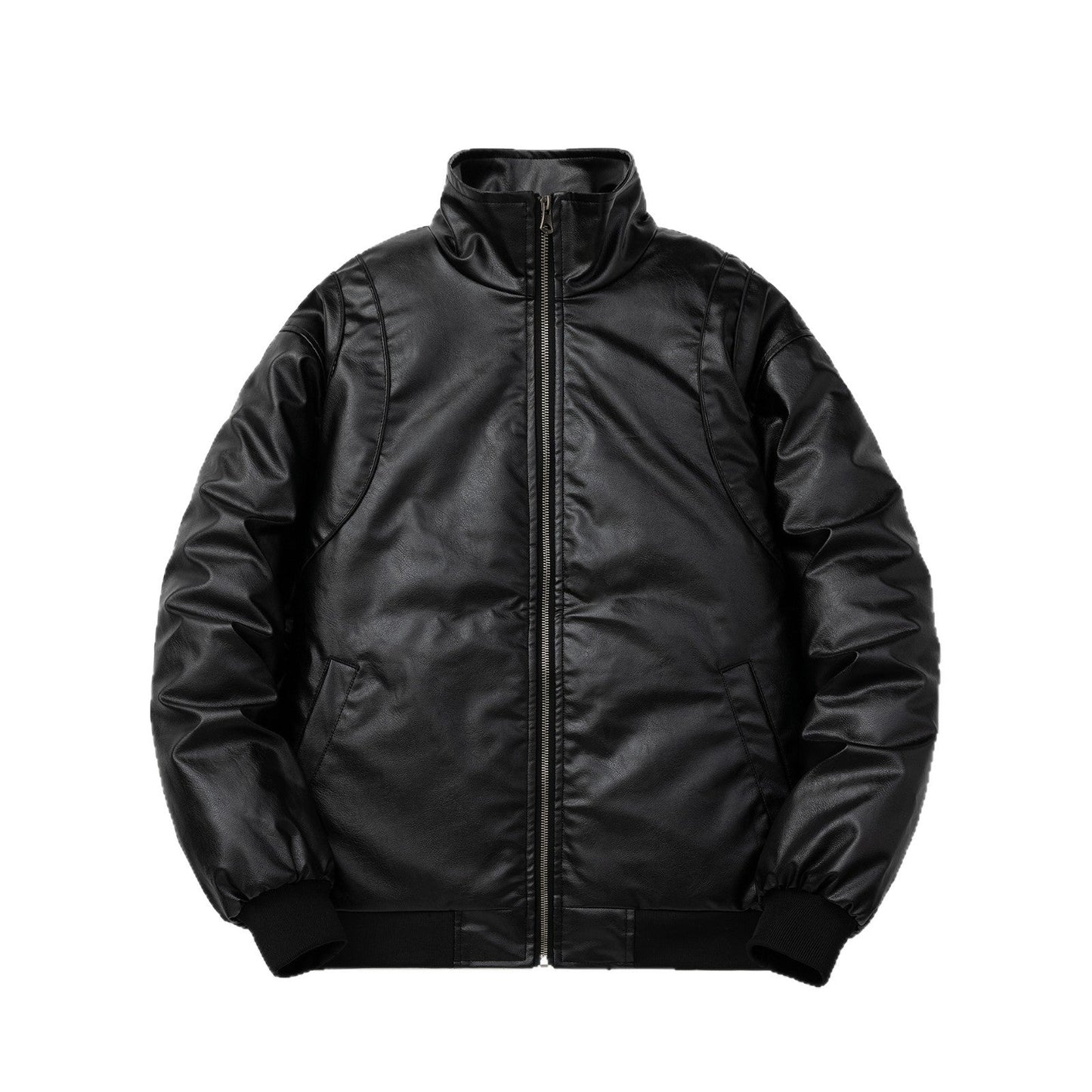 Heavyweight PU Leather Motorcycle Jacket for Men – Autumn & Winter Trend - 507618EA1531418BB8802DBB59CC7673
