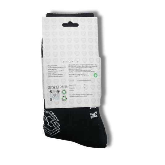 Organic Cotton Athletic Crew Socks - Allover Jacquard Performance Sport Socks -