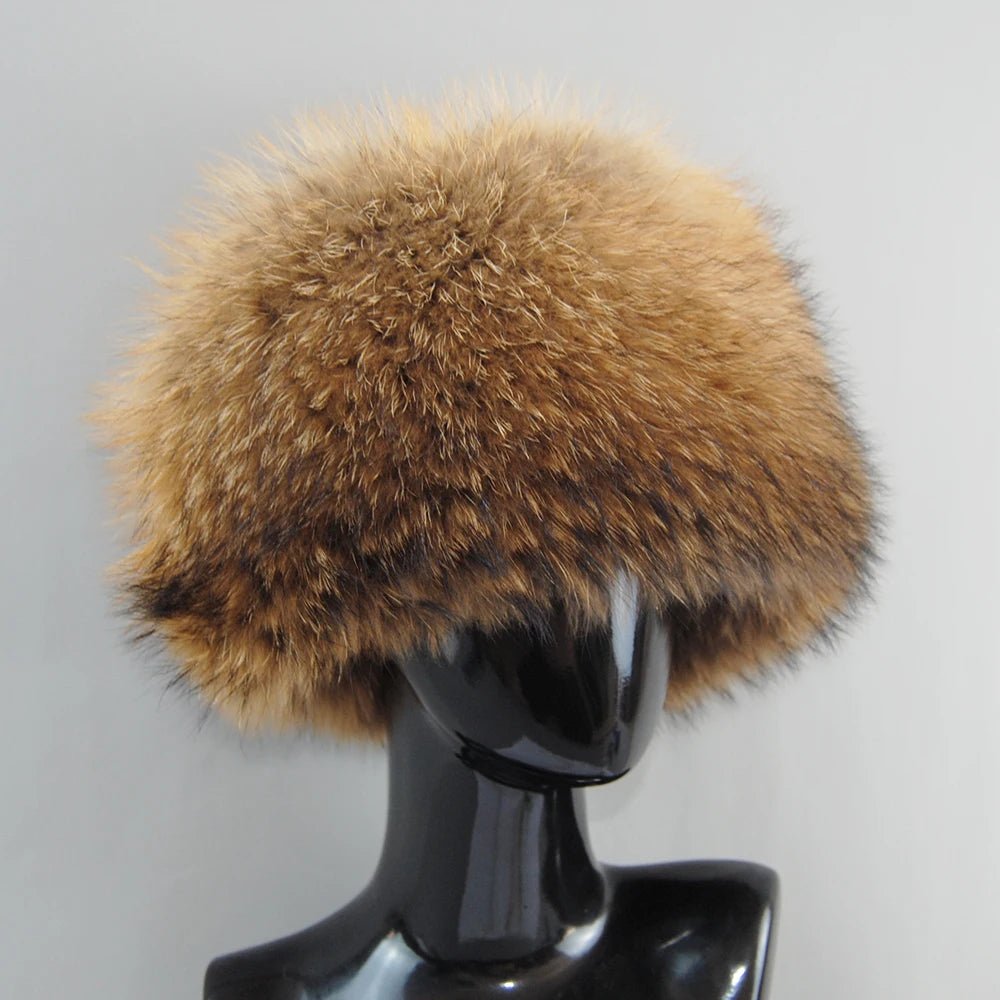 Real Fox Fur Winter Hat – Fluffy Russian Bomber Cap for Women - DEA71CFEF12E4CD6BB5962779C3CDC98
