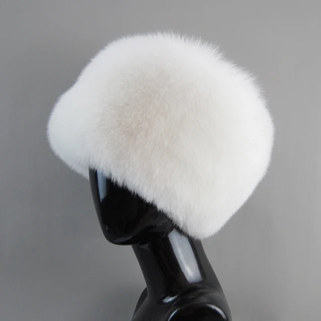 Real Fox Fur Winter Hat – Fluffy Russian Bomber Cap for Women - DEA71CFEF12E4CD6BB5962779C3CDC98