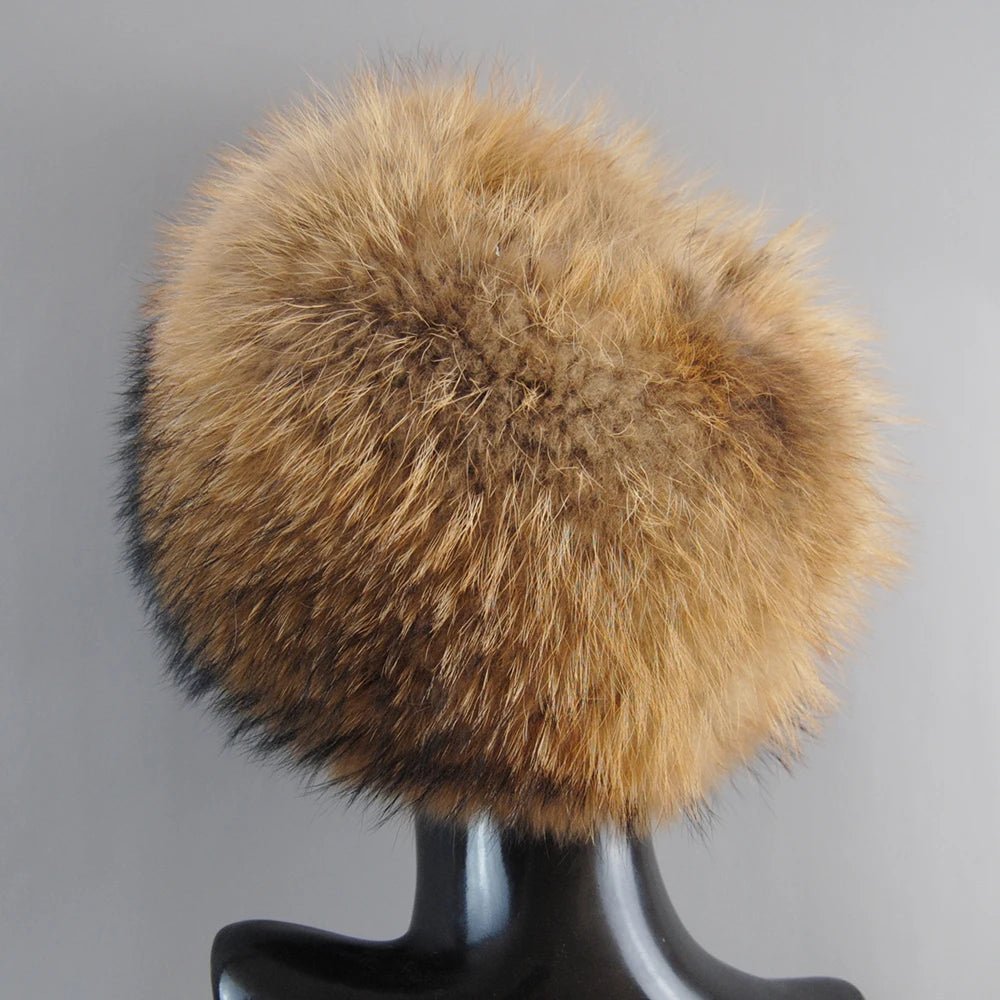 Real Fox Fur Winter Hat – Fluffy Russian Bomber Cap for Women - DEA71CFEF12E4CD6BB5962779C3CDC98