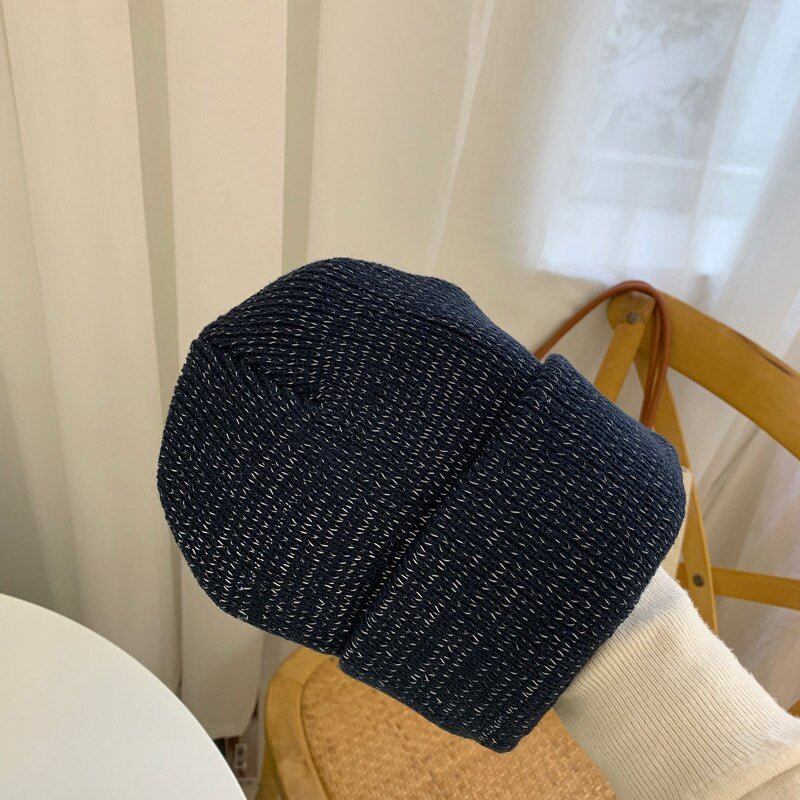 Warm Reflective Women's Beanie Hat – Knitted Winter Cap - 6341723A86BF424C96A0446F0C54FC16