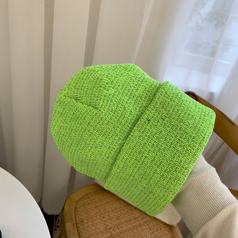 Warm Reflective Women's Beanie Hat – Knitted Winter Cap - 4352DCB4231C4D099AC59EF4394D399F