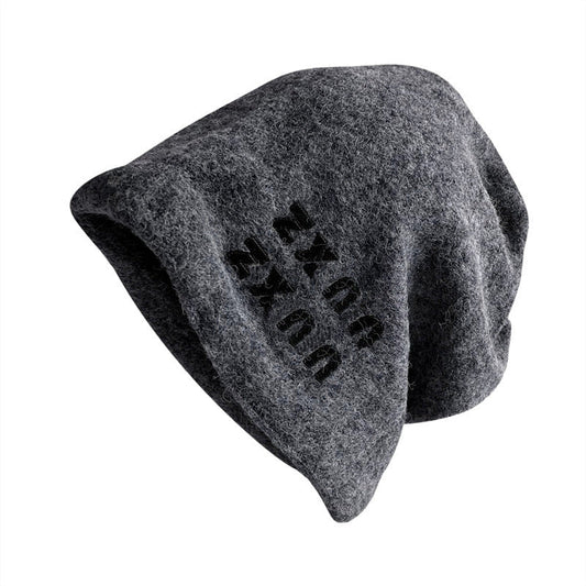 Autumn & Winter Lazy Wind Wool Heap Hat – Korean - Style Warmth - 5814005146474