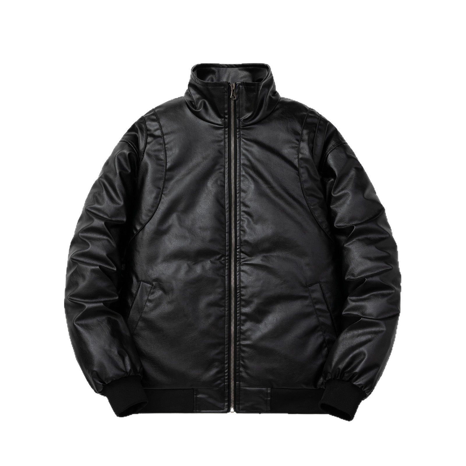 Heavyweight PU Leather Motorcycle Jacket for Men – Autumn & Winter Trend - 507618EA1531418BB8802DBB59CC7673
