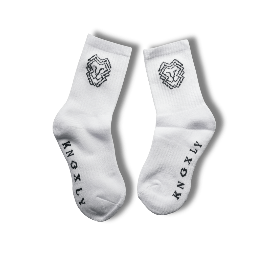 Kids Organic Cotton Athletic Crew Socks – Breathable Sport 5 - 8 Years - 