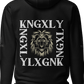 KNGXLY Unisex Hoodie – Auffälliges Löwenkopf - Rückenprint - 5004906_13911