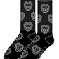 Organic Cotton Athletic Crew Socks - Allover Jacquard Performance Sport Socks - 