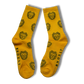 Organic Cotton Athletic Crew Socks - Allover Jacquard Performance Sport Socks - 