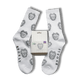 Organic Cotton Athletic Crew Socks - Allover Jacquard Performance Sport Socks - 