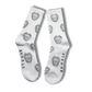 Organic Cotton Athletic Crew Socks - Allover Jacquard Performance Sport Socks - 