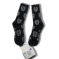 Organic Cotton Athletic Crew Socks - Allover Jacquard Performance Sport Socks - 
