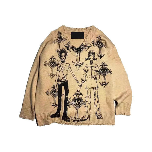Round Neck Loose Fit Pullover Knitted Sweater for Women – Autumn & Winter - 3FA0D782FE53483AA64CB99E3EEAADD8